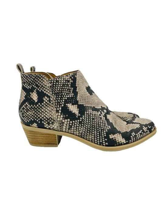 Dolce Vita Shoes - Dolce Vita Womens Shoes Size 7.5 Snake Print Slip-On Boot Ankle Booties Zip